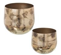 Alexandra House Living Set de Pots dorés en Aluminium (2 pièces) D1622150 - EAN : 8427701742251