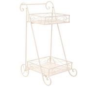 Alexandra House Living Support pour Pot de Fleurs Blanc métal Fer 23 x 65 x 28 cm