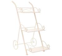 Alexandra House Living Support pour Pot de Fleurs Blanc métal Fer 25 x 32 x 55 cm