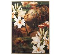 Alexandra House Living Tableau bois fleurs femme 100 x 4 x 140 cm