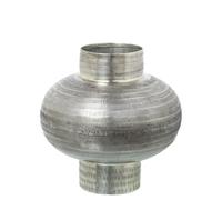 Alexandra House Living Vase argenté métal Finition Vieilli 25 x 25 x 28 cm