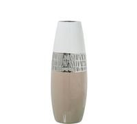 Alexandra House Living Vase Blanc argenté céramique 12 x 30 cm