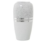 Alexandra House Living Vase Blanc argenté céramique 15 x 30 cm - EAN : 8427701527063