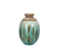 Alexandra House Living Vase Bleu Marron Terre Cuite 22 x 35 x 22 cm