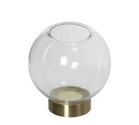 Alexandra House Living Vase Transparent doré en Verre 15 x 15 cm Photophore