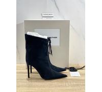Alexandre Vauthier Raquel 105 Bottes Tubulaires De Luxe Femme En Suède Noir 39