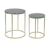 AlexandreHouse Table d'appoint Set 2 Aluminium 46 x 46 x 58 épaisseur 15 m