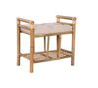 AlexandreHouse Tablier bambou coton naturel marron 55 x 36 x 54 cm