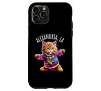 Alexandria, Los Angeles, États-Unis, Motif Amusant et coloré de Chat Dansant. Coque pour iPhone 11 Pro