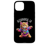 Alexandria, Los Angeles, États-Unis, Motif Amusant et coloré de Chat Dansant. Coque pour iPhone 15 Plus