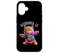 Alexandria, Los Angeles, États-Unis, Motif Amusant et coloré de Chat Dansant. Coque pour iPhone 16