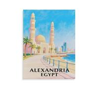 Alexandrie Égypte，Puzzle 1000 Pièces Puzzle en Papier d'impression Haute Définition Défiez Le Problème Stimuler La Créativité Jeu Interactif（38x26cm）-HN56