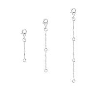 ALEXCRAFT 3 pièces dames hommes chaîne argent collier cheville bracelet extension, chaîne d'extension argent ciseaux de homard pour la fabrication de bijoux dames hommes(1 2 3 inch)