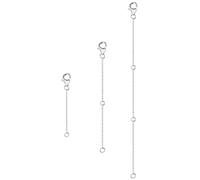 ALEXCRAFT 3 Rallonges pour Chaînes Argent, Chaînes d'extension de collier avec fermoir mousqueton, Chaîne d'extension plaquée or 14 carats pour la fabrication de bijoux collier bracelet(2/4/6 pouces)