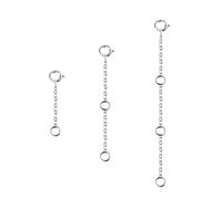 ALEXCRAFT 3 Rallonges pour Chaînes Argent, Chaînes d'extension de collier chaîne d'extension, Chaîne d'extension plaquée or 14 carats pour la fabrication de bijoux collier bracelet(1 2 3 pouces)