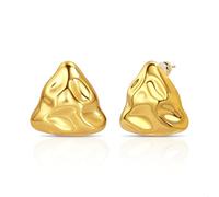 ALEXCRAFT Boucles d'oreilles en or 14K - Boucles d'oreilles hypoallergéniques Triangle pour Femmes