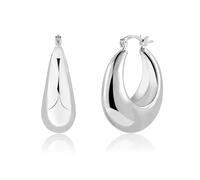 ALEXCRAFT Boucles D'Oreilles Femme Creoles Epaisse Argent 925 Boucle D'Oreille Creole Argent Boucle Argent Femme 925