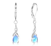 ALEXCRAFT Boucles D'Oreilles Pendantes Argent Zircon Goutte Pierre | Bijou Hypoallergénique Géométrique Superposables Femme Léger Cadeau Quotidien Soirée Rendez Vous