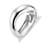ALEXCRAFT Chunky Bracelet Argent Epais Lisse Bijoux Mixte Plaqué Argent
