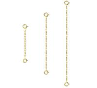 ALEXCRAFT Double extension de chaîne en or pour collier bracelet cheville, fermeture d'extension de chaîne de collier, double fermeture de chaîne chaînes d'extension 2 4 6 pouces