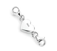 ALEXCRAFT Fermoir Aimante Coeur 925 Argent Collier Bracelet Kit Bijoux Diy | Bijoux Collier Bracelet Hypoallergénique Délicat Avec Double Rallonge À Griffe Pour Fabrication De Bijoux Personnalisés