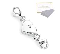 ALEXCRAFT Fermoir Collier Aimanté Argent 925 Coeur Collier Fermoir Aimanté Bracelet Fermoir Magnetique Fermoir Bijoux Argent Fabrication Bijoux Attaches et Fermoirs