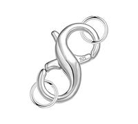 ALEXCRAFT Fermoir Mousqueton Plaque Argent Collier Bracelet Kit Bijoux Diy | Bijoux Collier Bracelet Hypoallergénique Avec Chaine Rallonge Adaptable À Tous Types De Créations De Bijoux Personnalisés