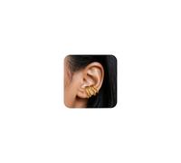 ALEXCRAFT - Manchettes d'oreilles en acier inoxydable-Boucles d'oreille cartilage pour femmes - Or