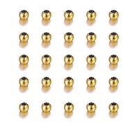 ALEXCRAFT Perle pour Bracelet 200 Perles d'espacement en Acier Inoxydable Plaqué or Petite Perle pour Bracelet Rondes Entretoise Perles en Métal Perle pour Collier Perles Doree Acier Inoxydable 3mm