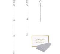ALEXCRAFT Rallonge Chaine Argent Collier Kit Complet Fabrication Bijoux Diy | Hypoallergénique Haute Qualité Durable Multi Tailles Extension Allonger La Longueur Du Collier Bijoux Artisanal