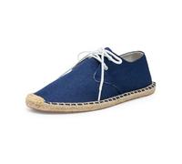 Alexis Leroy Espadrilles pour Hommes Plate en Toile à Lacets