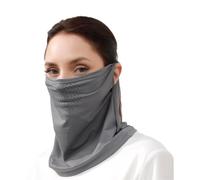 Alexis Leroy Masque UV Unisexe Protection Coupe-Vent avec Anches Oreilles Porte-Dépêche Discrète pour Pendulaires et Vélos en Ville Grand Trou Gris Foncé Taille Unique