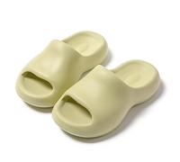 Alexis Leroy Pantoufles Douillettes pour Femmes et Hommes - Chaussons d'intérieur Confortables avec Semelle Anti-Dérapante Idéal pour la Maison Hiver and Été Vert Paresseux 36/37 EU