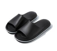 Alexis Leroy Pantoufles Douillettes pour Femmes et Hommes - Chaussons d'intérieur Confortables avec Semelle Anti-Dérapante Idéal pour la Maison Hiver and Été Sauter Noir 42/43 EU