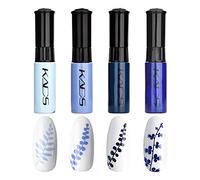 Alexnailart 4 couleurs Vernis à ongles Ensemble Estampage Polonais Outil de manucure