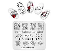 Alexnailart Nail Art Stamping Assiette Fleurs Style Modèle Chinois Naturel Modèle Image Plate Nail Art Outils (CN006)