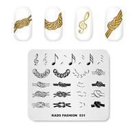 Alexnailart Nail Art Stamping Plate Stamp Modèle Image Note de musique Chaîne Noeud Motif Nail Art Stamper Vernis à Ongles DIY Outil
