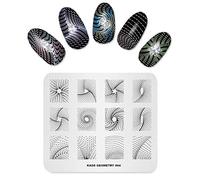 Alexnailart Nail Art Stamping Plate Template Image Plate Plate Nail Art Tools Noël Mode Fleur Géométrie (GE004)