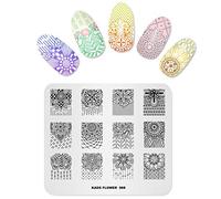 Alexnailart Nail Art Stamping Plate Template Image Plate Plate Nail Art Tools Noël Mode Fleur Géométrie (FL008)