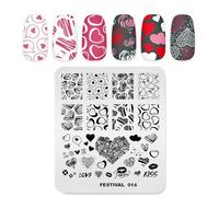 Alexnailart Nail Art Tampon Plaque Festival De Noël Fleurs Géométrie Modèle Naturel Plaque Image Nail Art Outils (FE014)