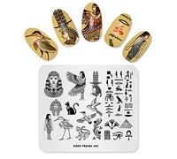 Alexnailart Plaque à emboutir Plaque de voyage Égypte Pyramide Ancien modèle d'estampage à motifs multiples Imprimer l'image Stamper Nail Art Tool