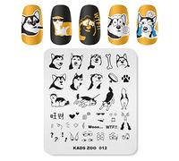 Alexnailart Plaque de nail stamping en acier inoxydable - Image de chien pour nail art (ZO012)
