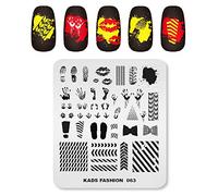 Alexnailart Plaque de nail stamping en acier inoxydable - Images tendance pour nail art (FA063)