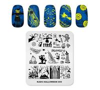 Alexnailart Plaque de stamping pour ongles de Noël, Halloween, modèles de manucure, accessoire pour décorer les ongles par tamponnage, motif Halloween 009