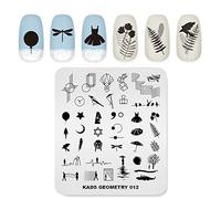 Alexnailart Plaques de stamping pour nail art professionnel avec motifs de bonshommes géométriques pour manucure à faire soi-même.