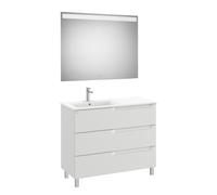 Aleyda Pack 3 Tiroirs Lavabo À Gauche 1000 Mm Gris Pierre Mat - ROCA A851848514