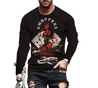 ALEYHA T-Shirt Homme Printemps Automne Col Rond Simplicité Pull Hommes Manches Longues Imprimé Motif Jeune Sweat-Shirt Hommes sans Capuche Sport Décontracté Vacances Streetwear Hommes OA-06 6XL