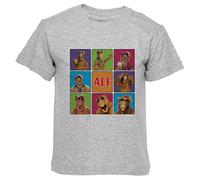 Alf dans Carré Forain T-Shirt Gris Enfants Garçons Filles Manches Courtes Col Rond Grey Kids L