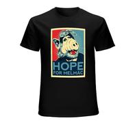 Alf Hope for Melmac Alien Movie TV Show T-Shirt Graphic Tee Printed Top Mens Black Shirt L
