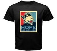 Alf Hope for Melmac Alien Movie TV Show Unisex T-Shirt Printed Tee Graphic Top Men Black Shirt XXL